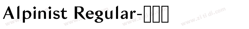 Alpinist Regular字体转换